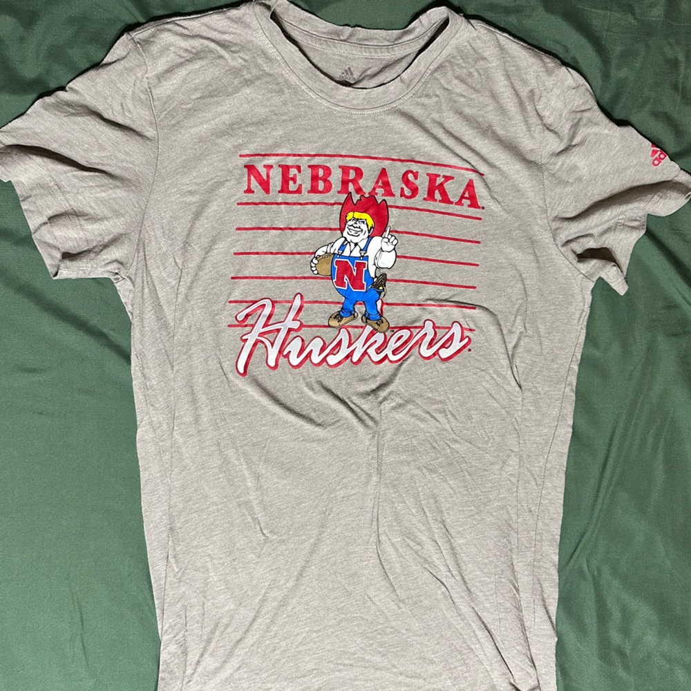 Adidas University of Nebraska Cornhuskers “Huskers” Short Sleeve T-Shirt